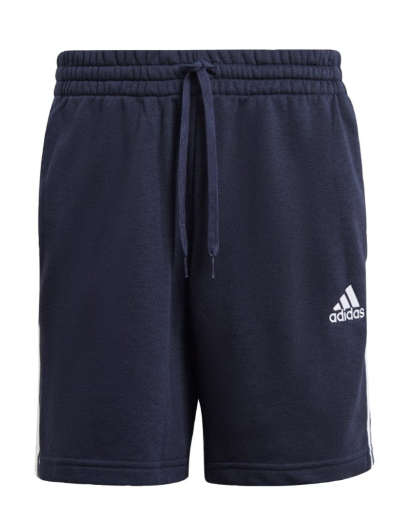 adidas men Essentials French Terry 3-Stripes Shorts Legend Ink Size M