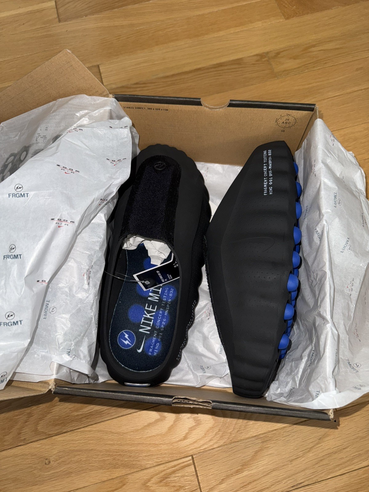 Nike Mind 001 Men’s Slides Fragment Blue US Size 10 Fits 9 New With Box