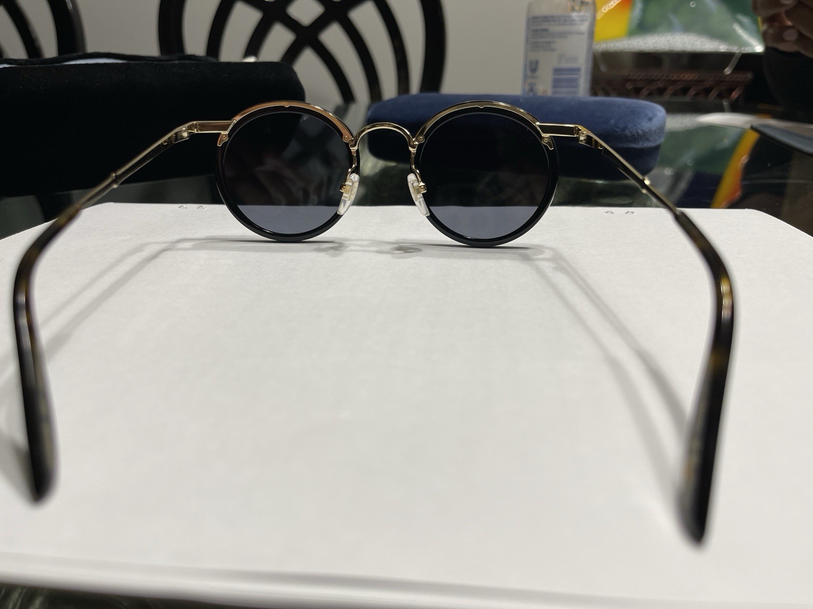 Gucci GG0674S 001 Men’s Round Sunglasses Black Frame Gray Tinted Lenses