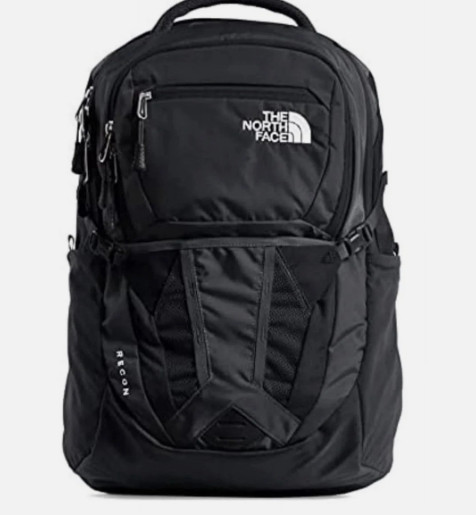 The North Face Recon Unisex Hiking And School Laptop Backpack Black 30 Liter
