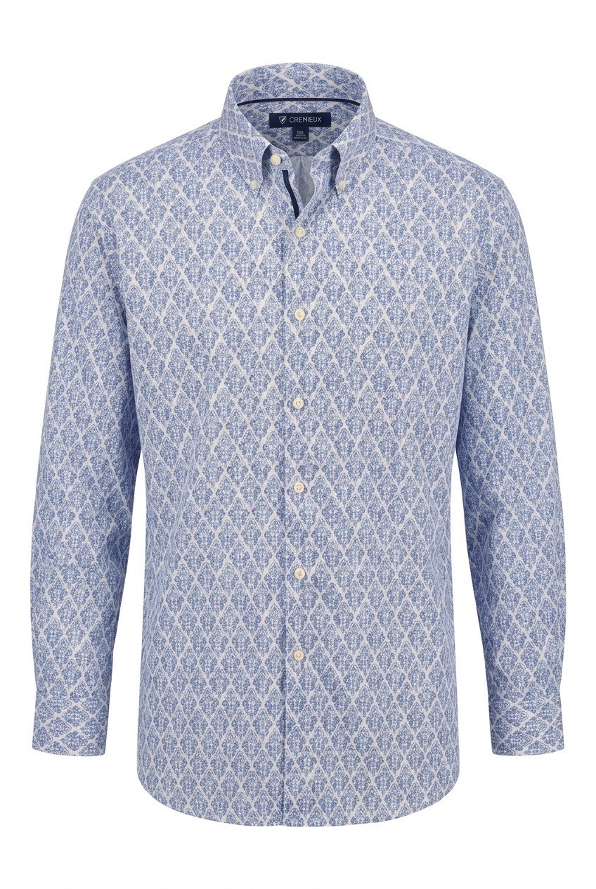 Cotton blend dress shirt, Cremieux, paisley print button-down, Size XXL