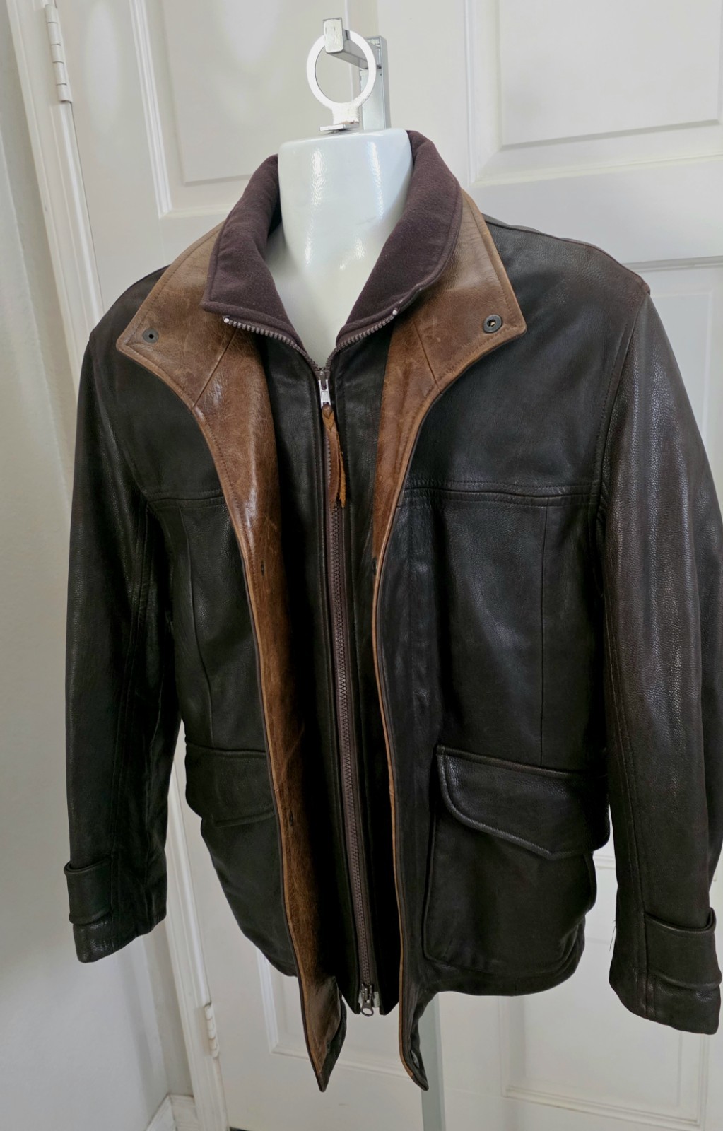 Lone Pine American Made Leather Jacket Aspen Pitkin Dry County Goods Mens sz 40