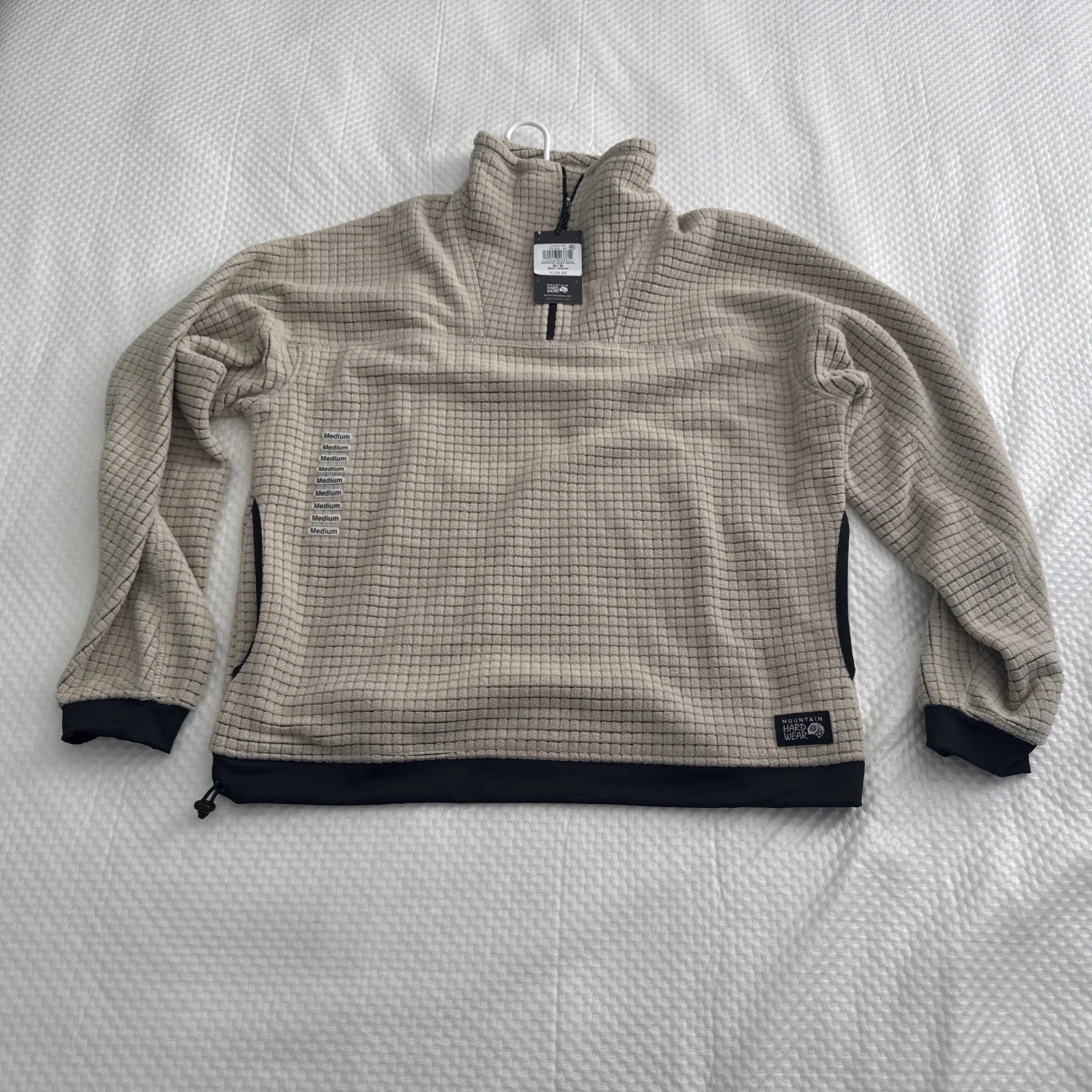 Mountain Hardwear Summit Grid Big Grid Half Zip Men’s Sweatshirt, Moon Blue, Med