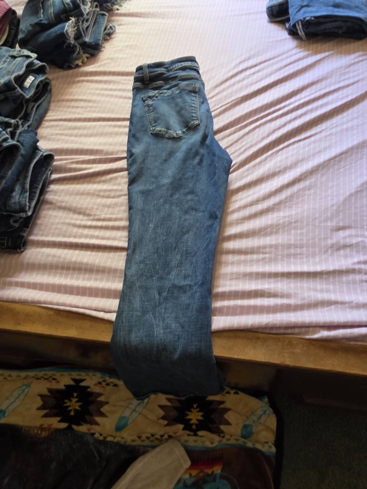 Women’s Buckle Silver Bootcut Stretch Denim Jeans 33×32