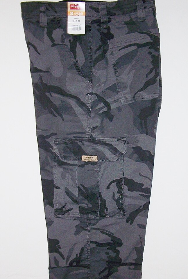 Men’s Wrangler Comfort Flex Waist Cargo Pant w Stretch Relaxed Fit SIZE 32-46