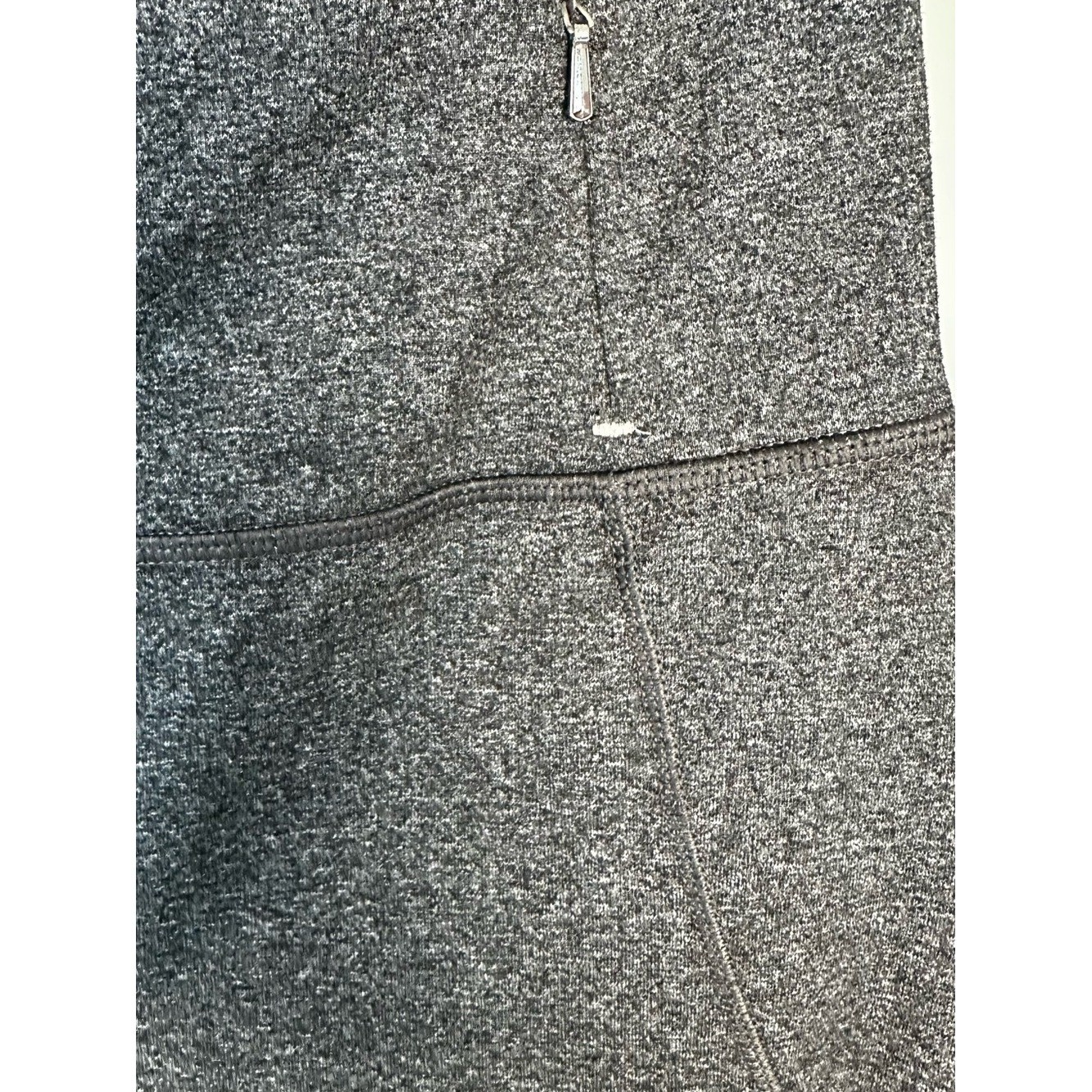 CALIA Essential Charcoal Heather Mid Rise Bike Shorts Zip Pocket S