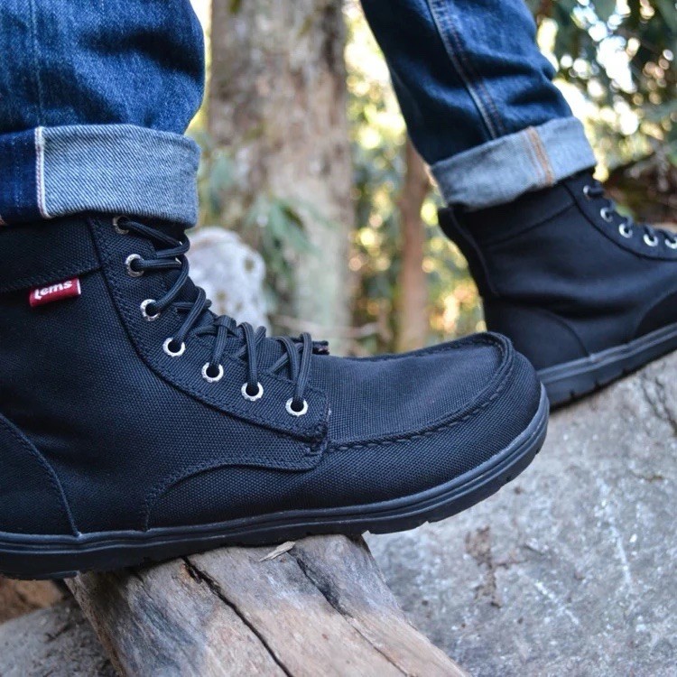 Lems Boulder Boot Vegan Men Size 41 Black Nylon Outdoor Hiking