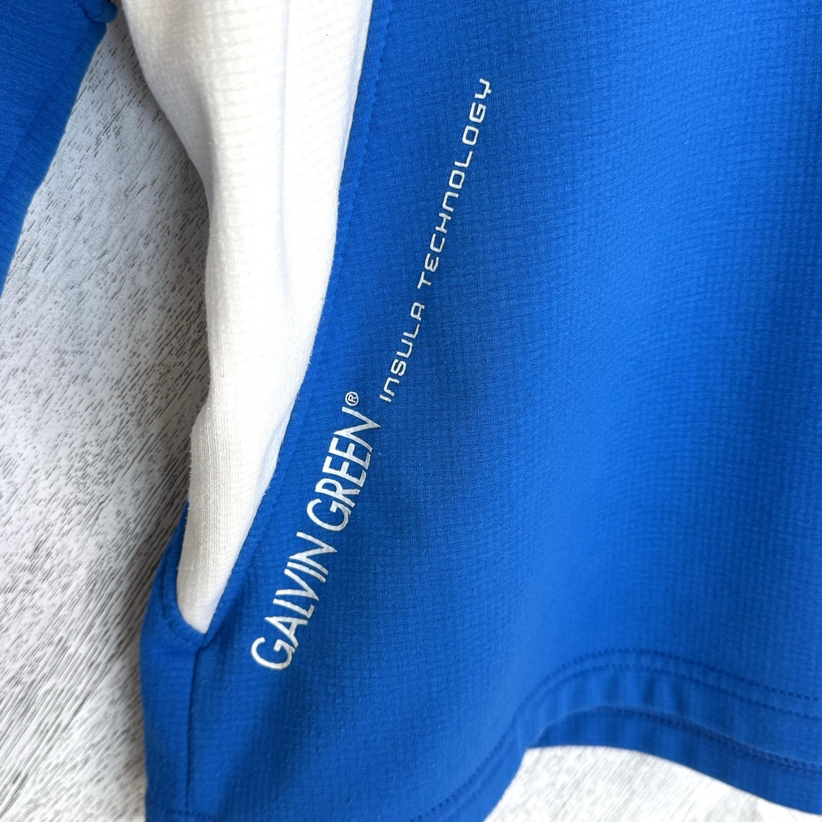 Galvin Green 1/4 Zip Pullover Long Sleeve Shirt Mens Large Blue Golf Insula