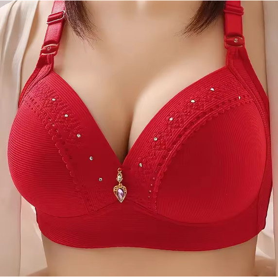 Gathered Side Collection Lifting Underwear Breasts Brassiere Large Size Bra Full
