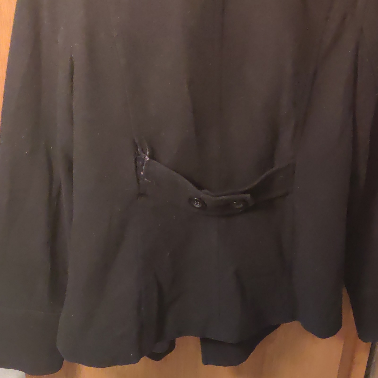 Old Navy Men’s Black Pea Coat Button Front Lined Pockets Size M