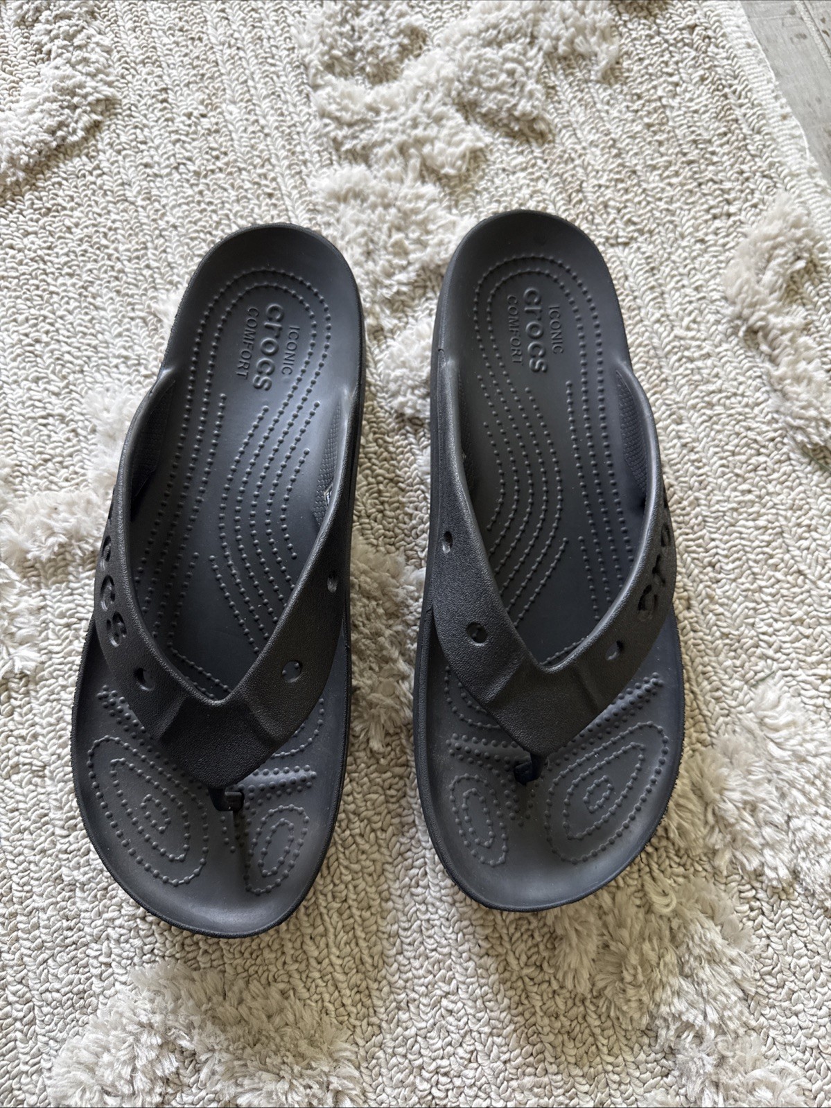 Crocs Baya Platform Flip Sandal Black Women’s 10