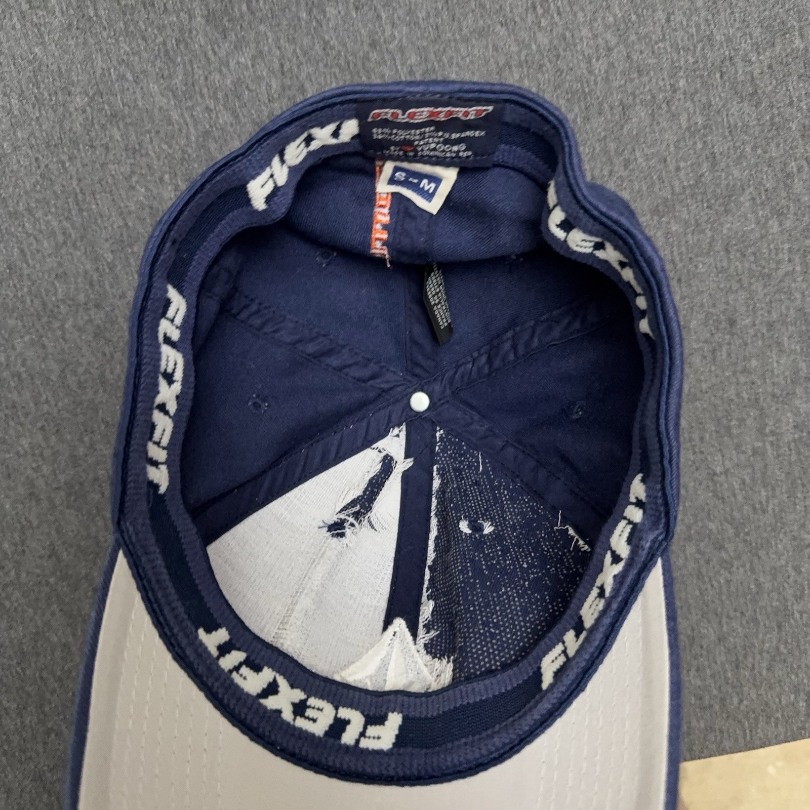Volcom Hat S/M Blue Flexfit Yupoong Fitted Plain Logo Outdoor Beach