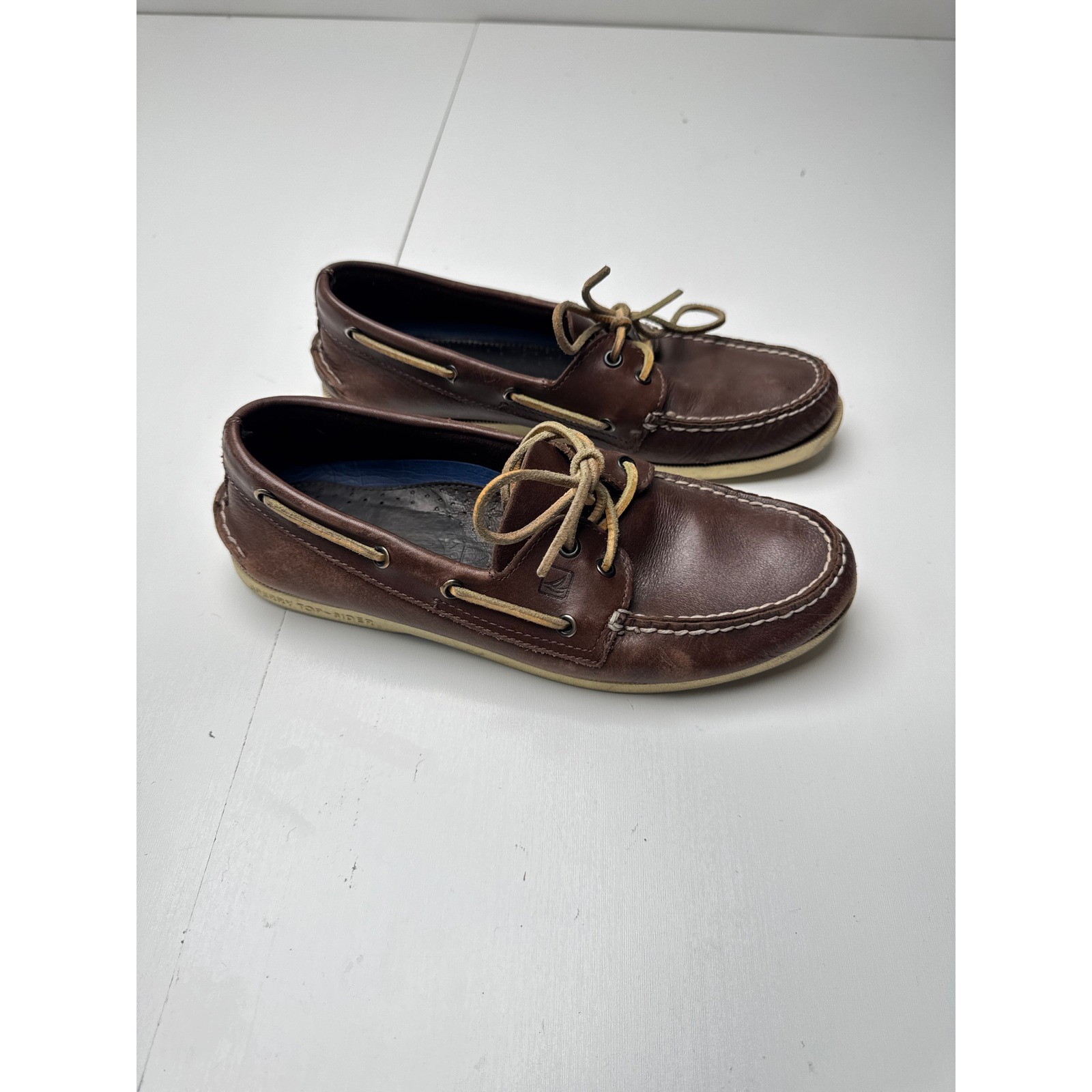 Sperry Top-Sider Mens 10M Authentic Original Brown Leather Boat Shoes 0195115