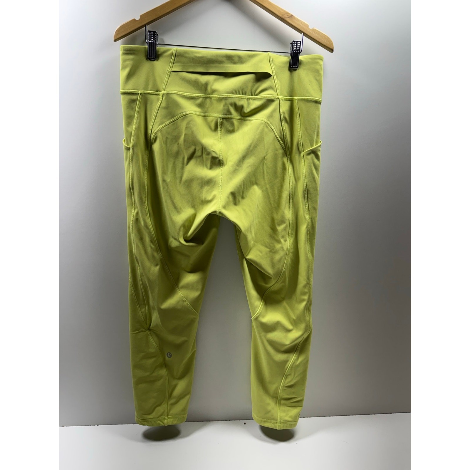Lululemon Yoga Pants Electric Yellow Sz Large Athleisure Ankle Stretch