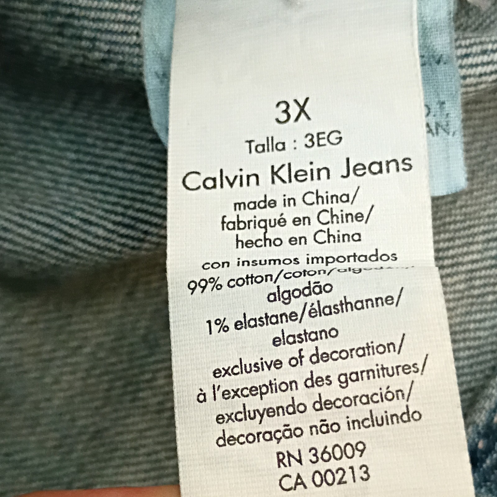 Calvin Klein Jeans Women’s Blue Embroidered Button Jacket Collared Pockets 3XL