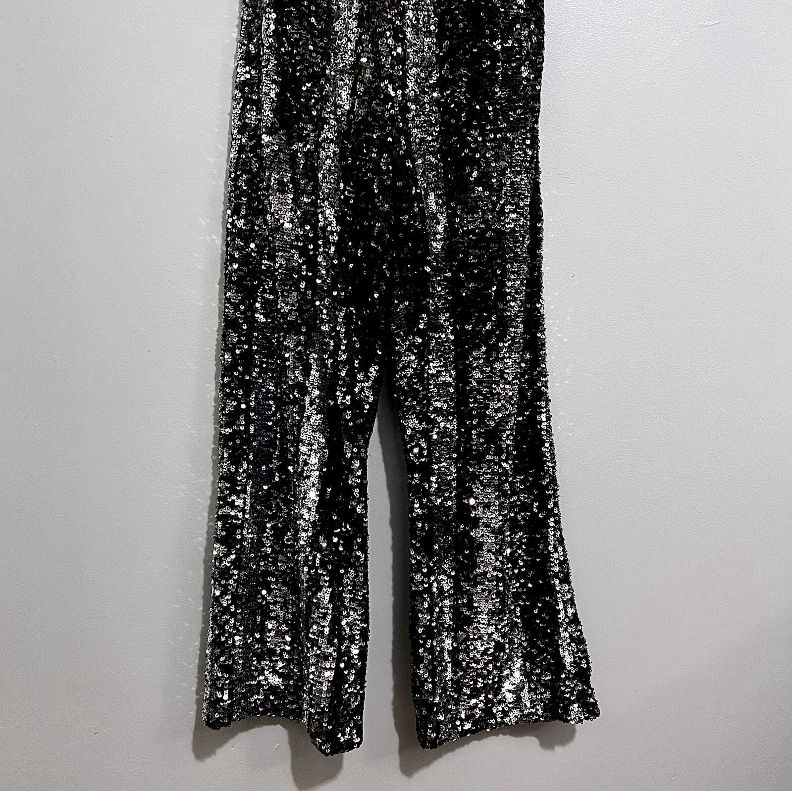 NWT Bardot Disco Barbie Silver, Champagne Gold, & Midnight Black Sequin Jumpsuit