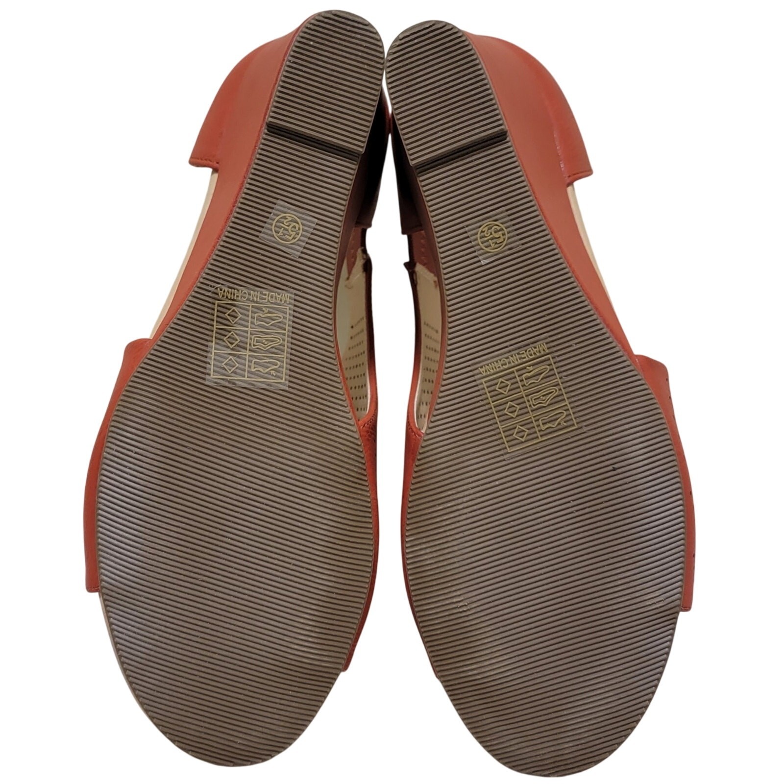 Journee Collection Women Aretha Wedge Heel D’orsay Pumps Size US 5.5W Rust Red