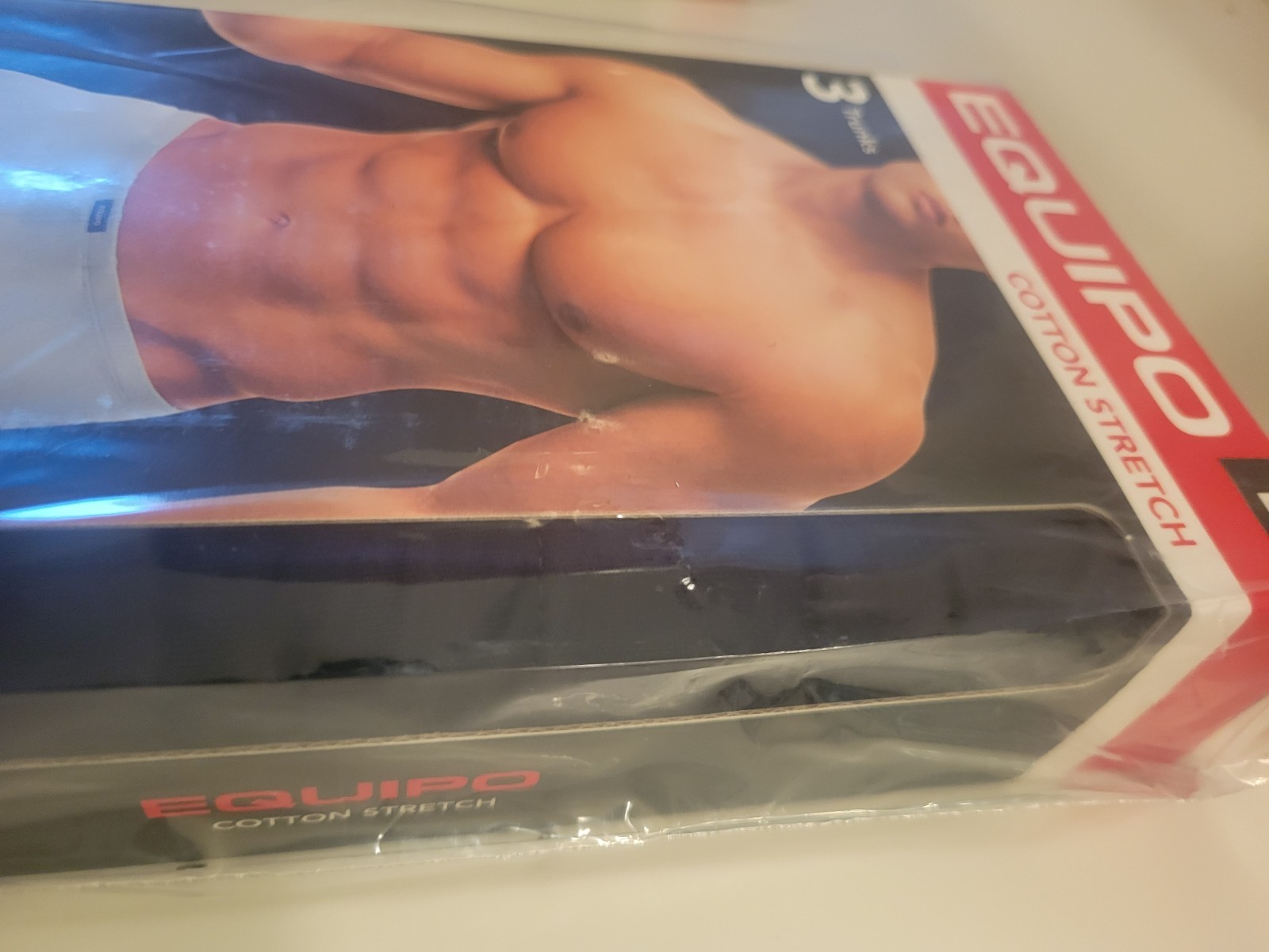 3-Pack Equipo TRUNK Brief Underwear BLACK Cotton Stretch men Large L (28-30) NIP