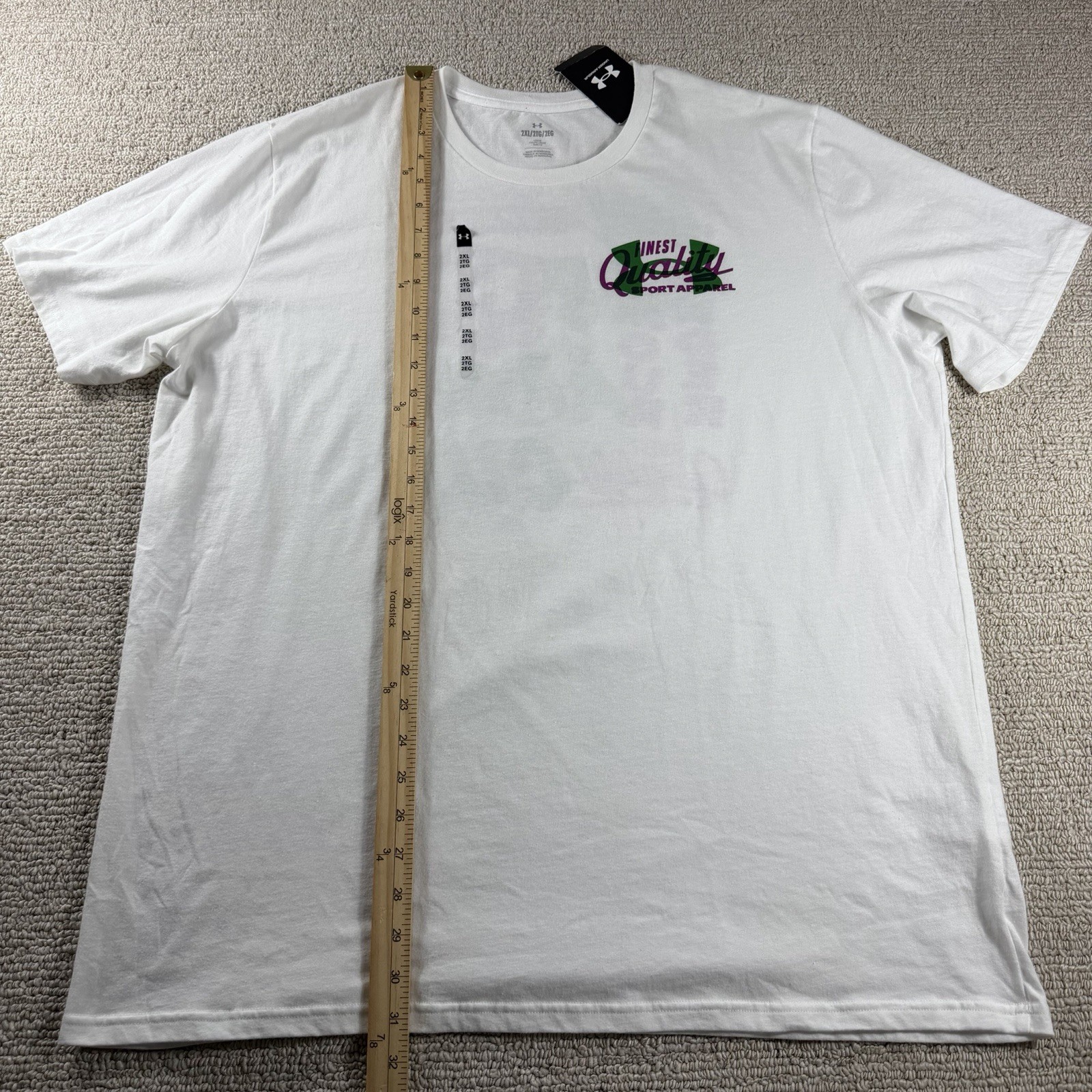 Under Armour Vintage Type Loose Fit Graphic T-Shirt White Men’s Size XXL