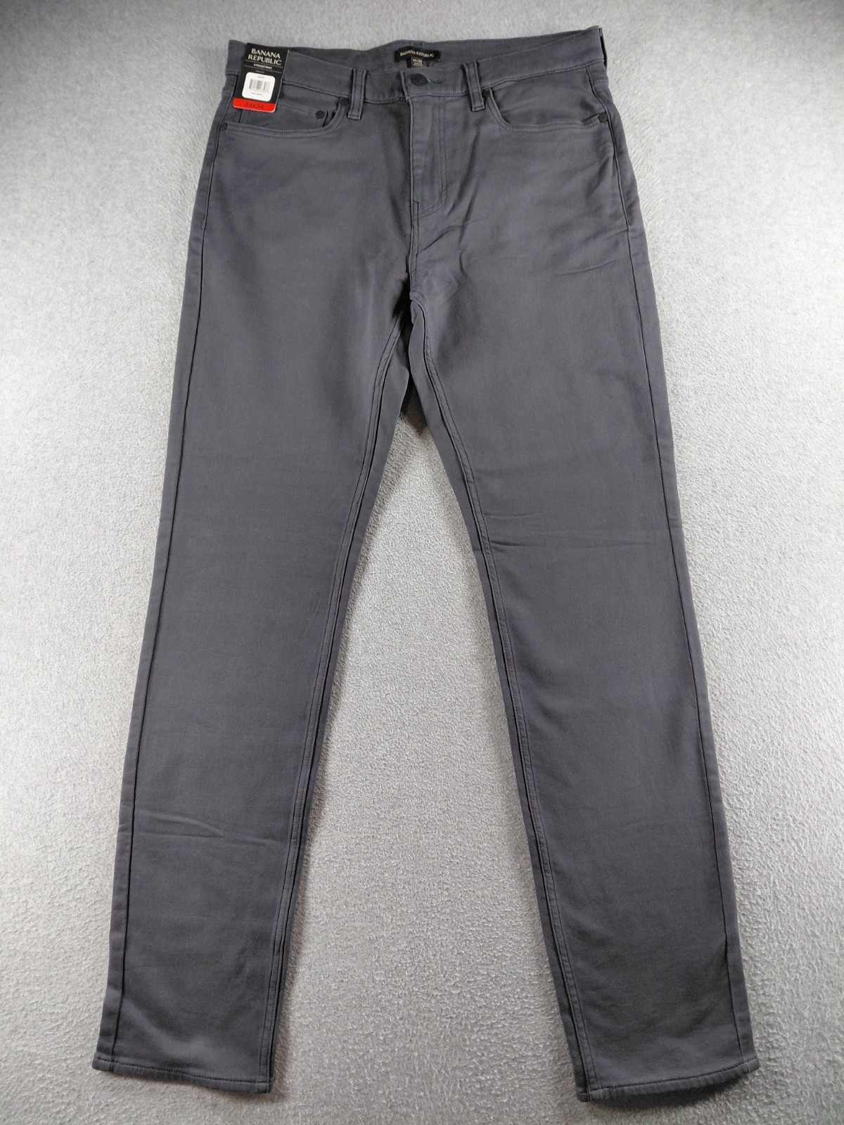 Banana Republic Men’s Pants Size 34×34 Gray Straight Leg Stretch 5 Pocket 35×34