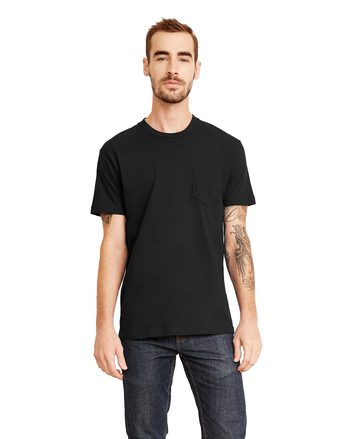 Next Level Apparel 3605 Unisex Pocket Crew Short Sleeve Stylish T-Shirt