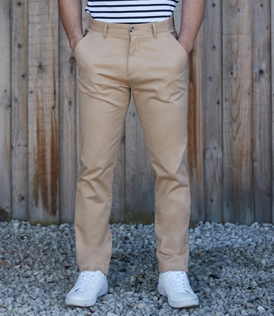 Front Row Stretch Cotton Chinos BLUE BLACK or BEIGE Trousers
