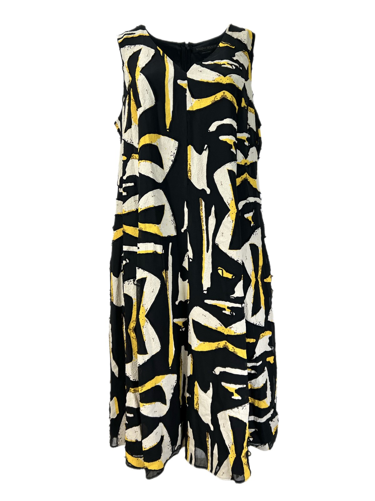 Marina Rinaldi Women’s Nero Docile Sleeveless A Line Dress NWT
