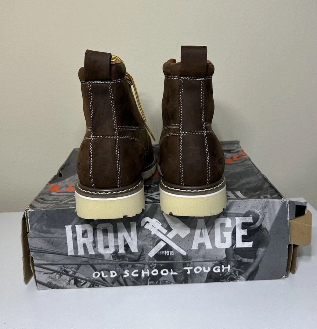 Iron Age Steel Toe Oil Resistant Work Boots Men Size 14