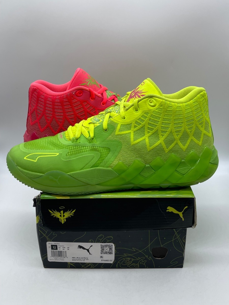 Puma LaMelo Ball MB.01 Rick and Morty 12 (Moderately Worn Size 12 (Damaged Box)