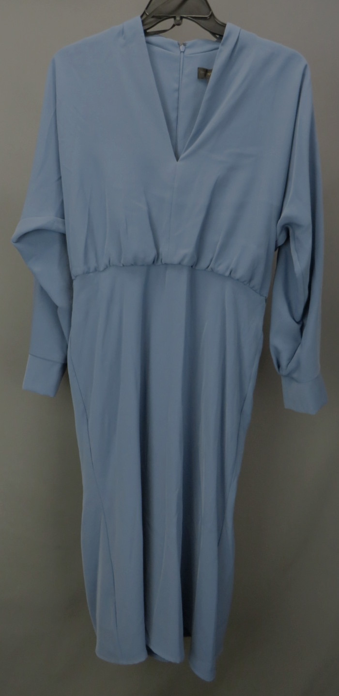 Donna Karan New York V-Neck Long-Sleeve Dress MSRP $249 Size 14 # 14B 2537 Blm