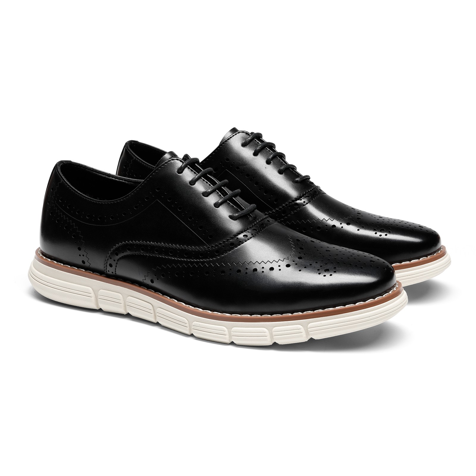 Men’s Crossflex Dress Sneakers Wingtip Derby Casual Oxford Formal Shoes