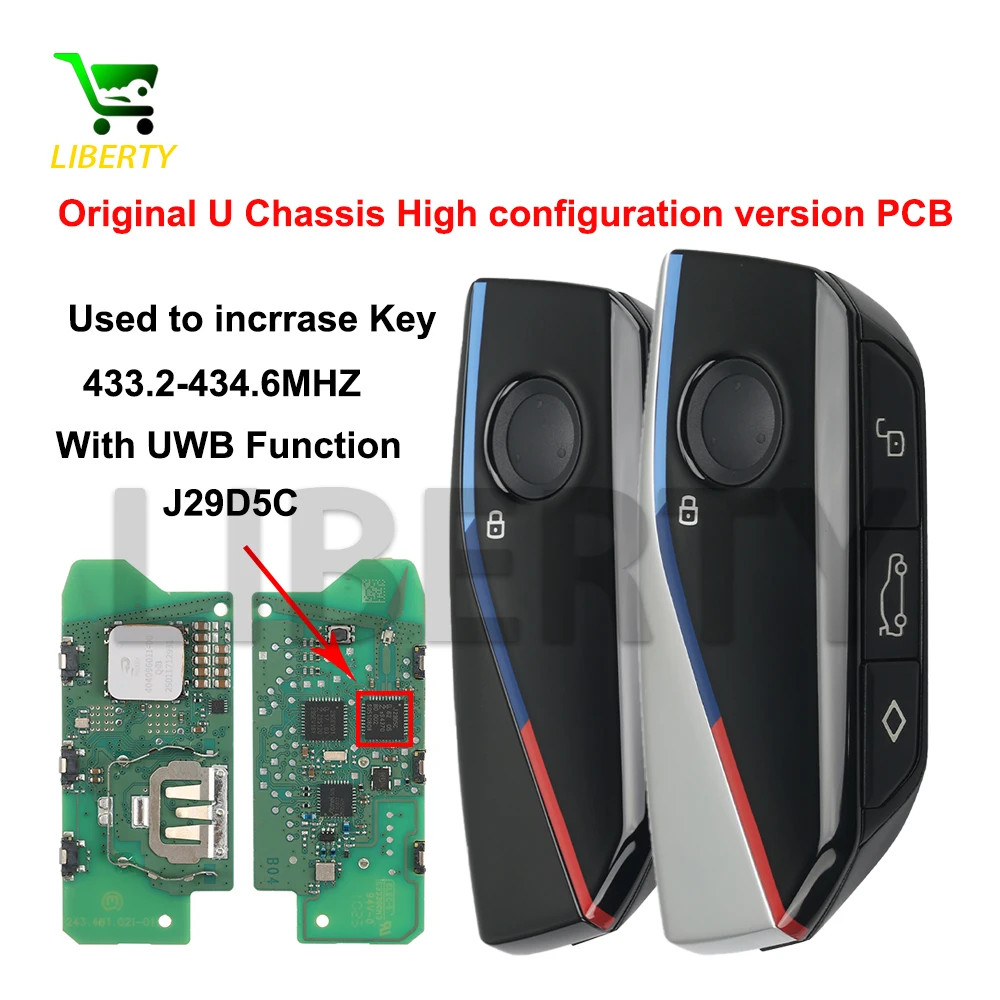 Ly OEM U Chassis PCB IYZBK1 433MHZ UWB J29D5C 49CHIP Car Remote Key For BMW