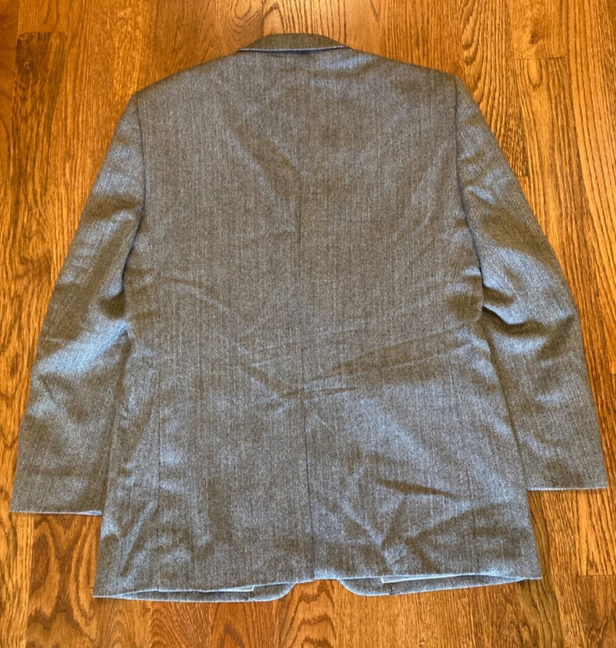 Joseph & Feiss 100% Lambswool Sport Coat Size 42R Gold Label Gray Herringbone