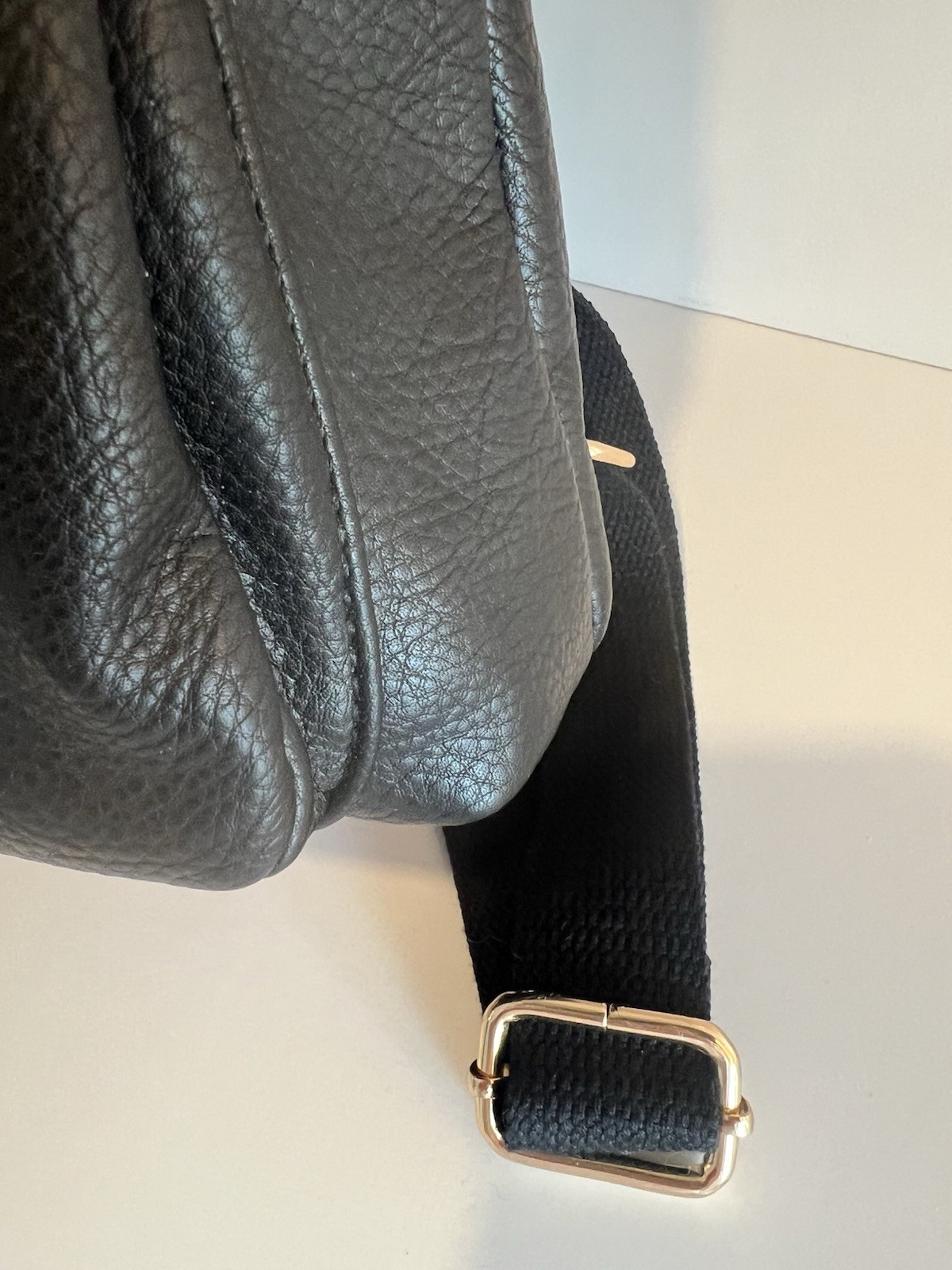 Black Vegan Leather Backpack Purse | Clean Girl Minimalist Citycore Sleek Chic