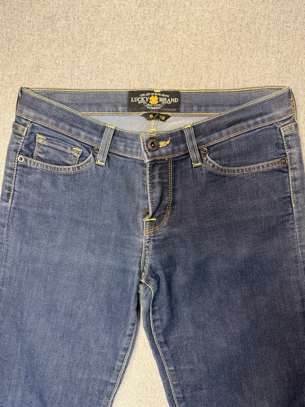Lucky Brand Sweet Mid Rise Straight Leg Stretch Denim Jeans Women’s 0/25 Ankle