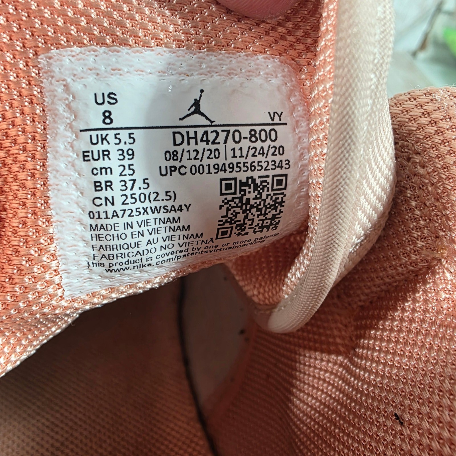Nike Air Jordan 1 Mid SE Dutch Green Orange Womens Size 8 DH4270-800 Sneakers