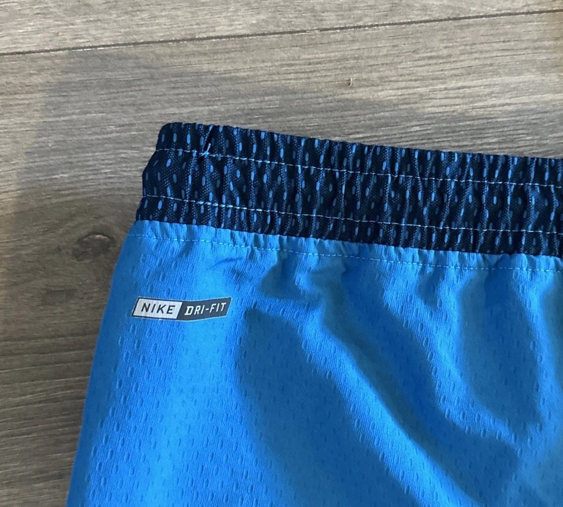 Hurley Mesh Lined Swim Trunks Pockets & Drawstring Mens Large Blue