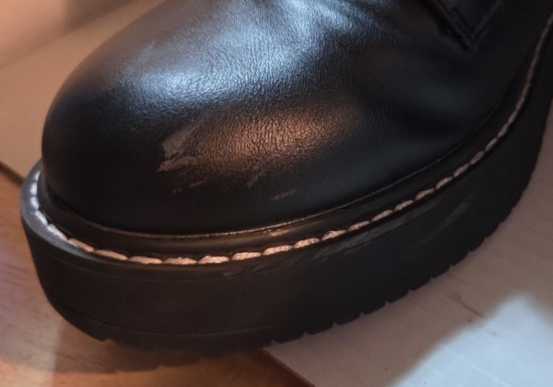 Madden NYC Black Combat Boots Womens Size 10 – Side Zip And Laceup – Preowned