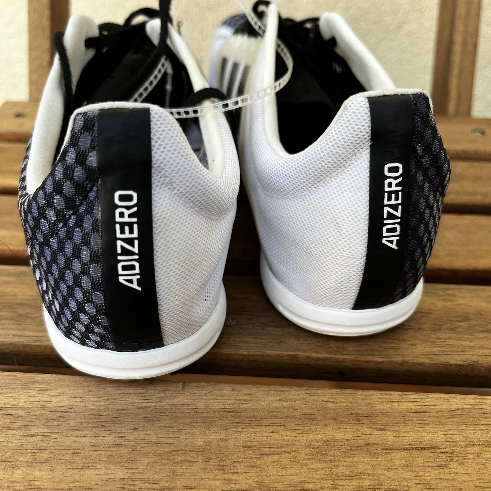 Adidas Track Shoes Mens 11.5 Black White Adizero Ambition 4 Cleat Running Core