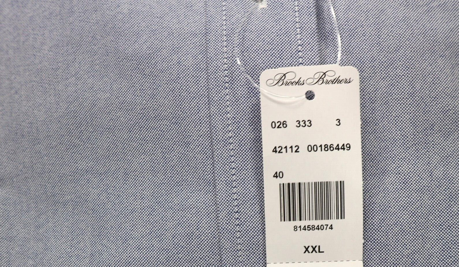 Brooks Brothers Regular The Original Polo Shirt XXL Non-Iron Stretch Light Blue