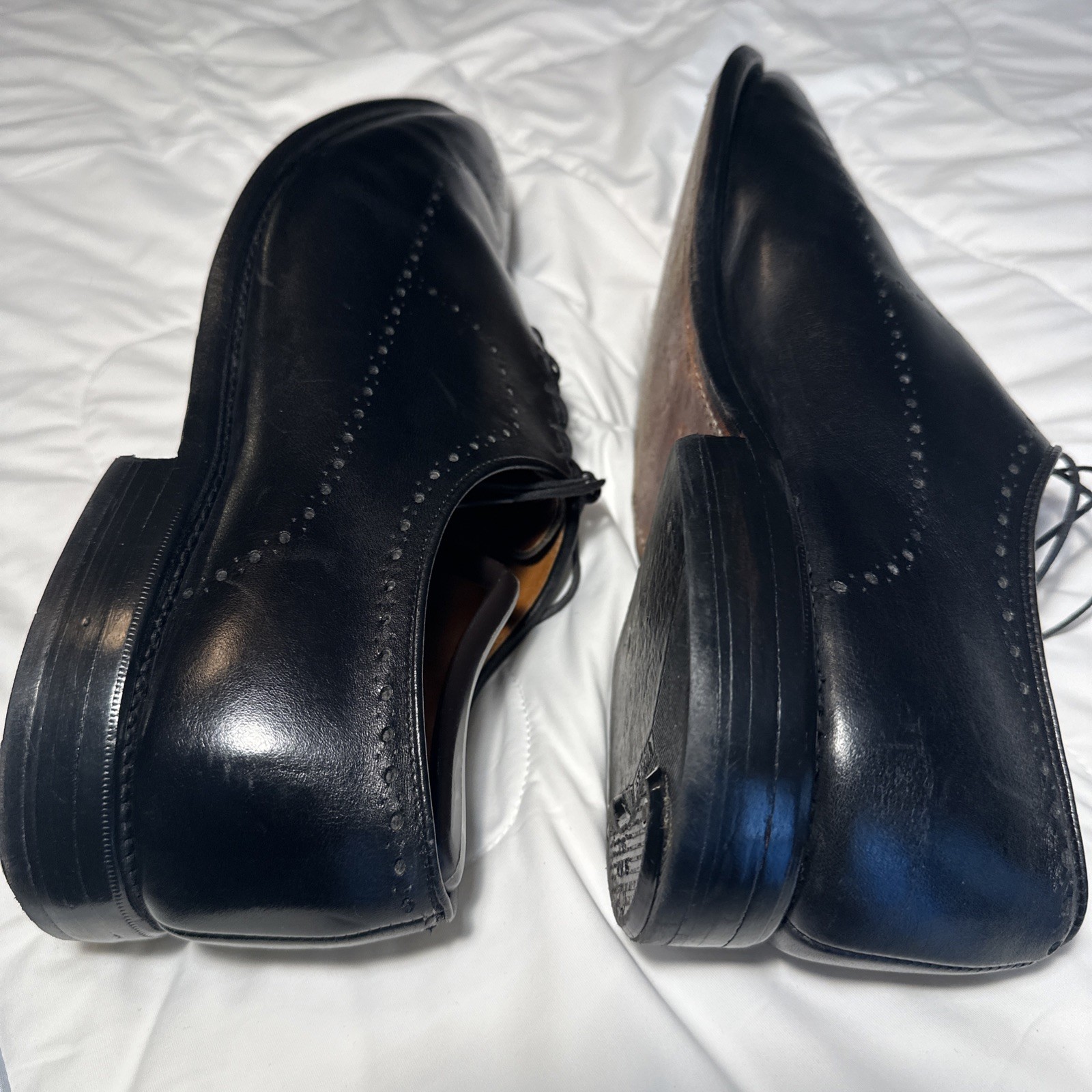 Allen Edmonds Fairfax Black Oxford Shoes 11 EEE Leather Brogue