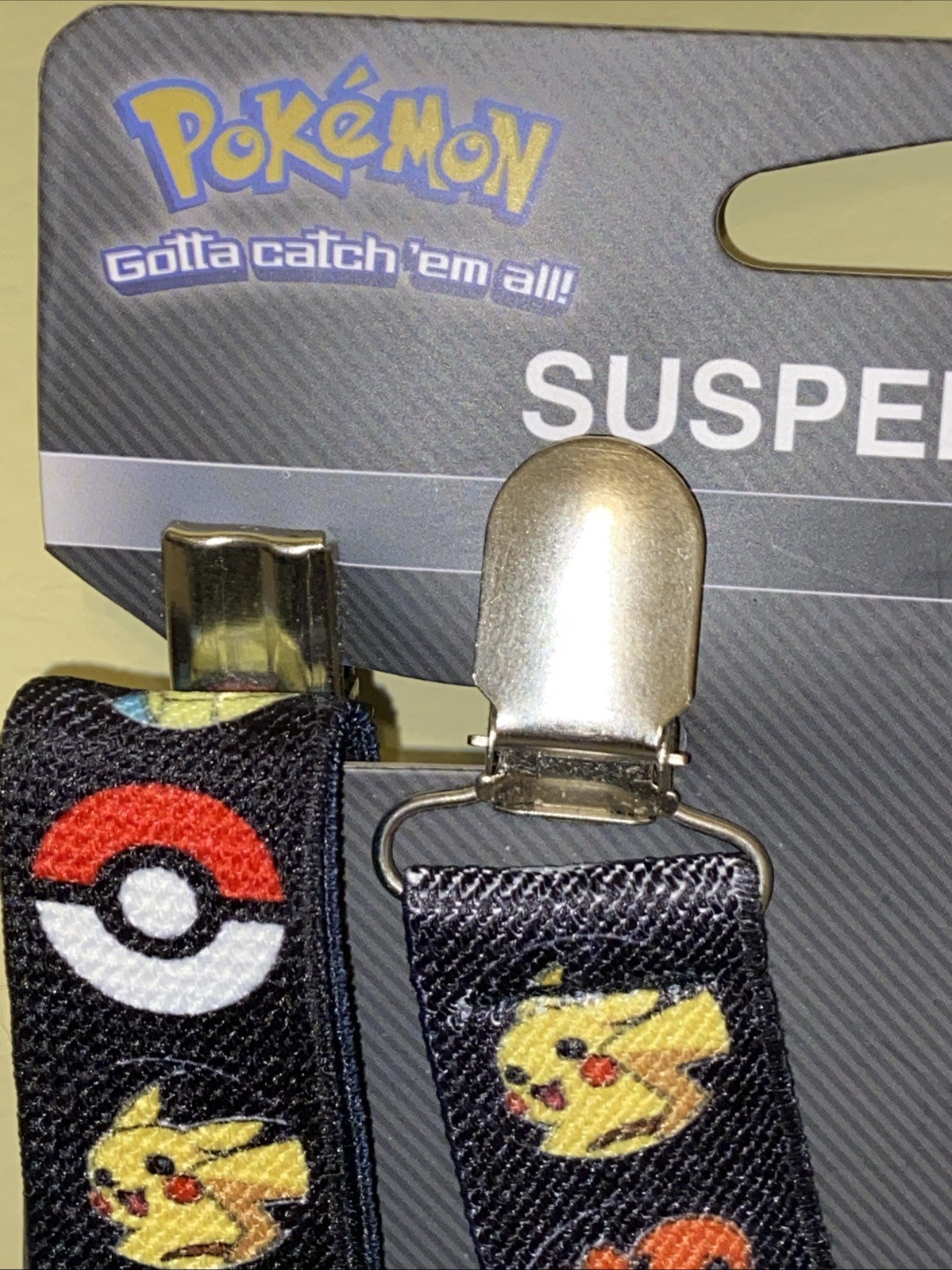 New Pokémon Buckle-Down Suspenders Pikachu Charmander Squirtle ONE SIZE Gamer