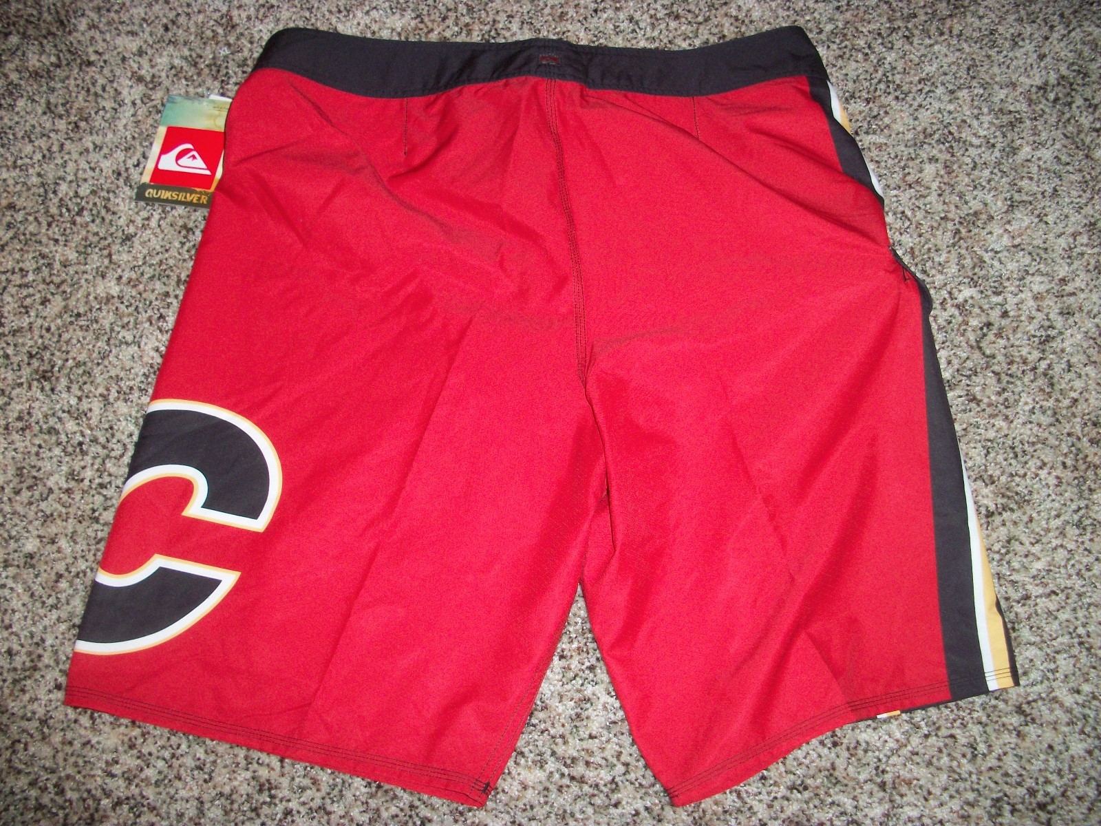 CALGARY FLAMES Quiksilver New NWT Mens Board Swim Shorts NHL 31 32 33 34 36 38