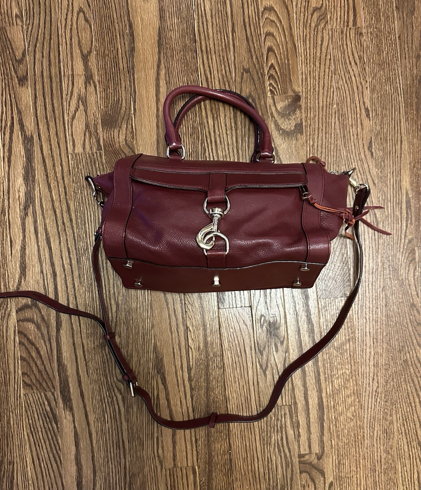REBECCA MINKOFF MAB Bowery Trapezoid Leather Satchel Bag – AUTHENTIC