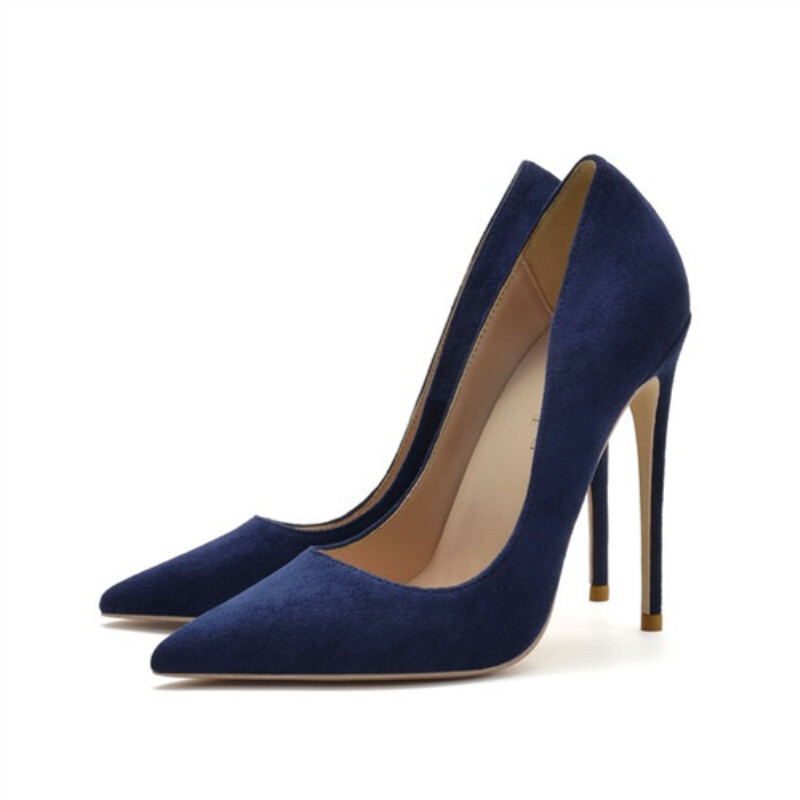 12cm Womens Sexy Suede High Stilettos Heels Night Party Slip On Pumps US4-US12