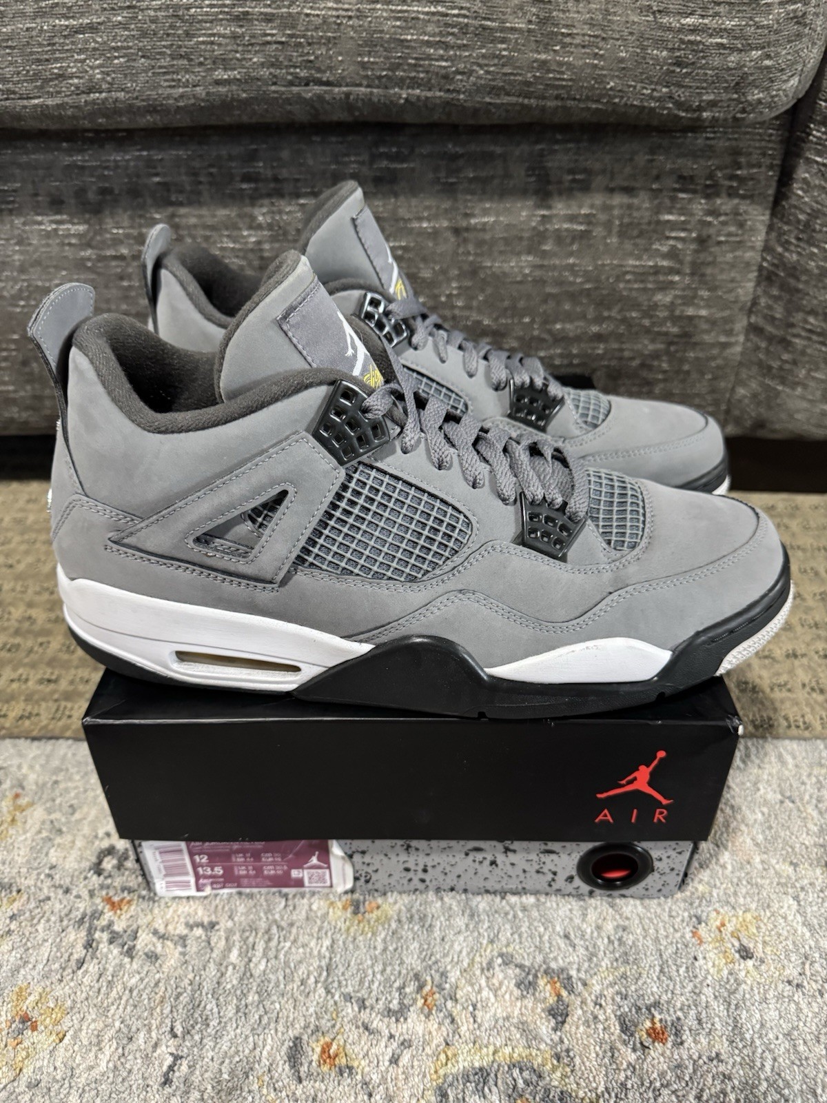 Size 12 – Air Jordan 4 Og Retro Cool Grey 2019 Og Box FAST SHIPPING