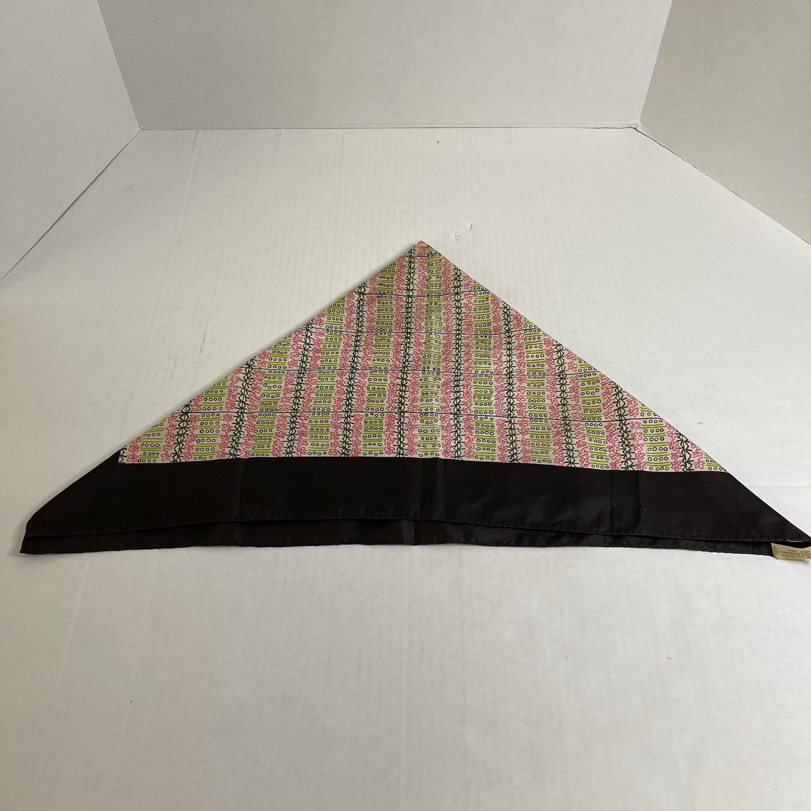 Vintage Lady Heritage Made In Japan 100% Polyester Hair Shaw Large Handkerchief