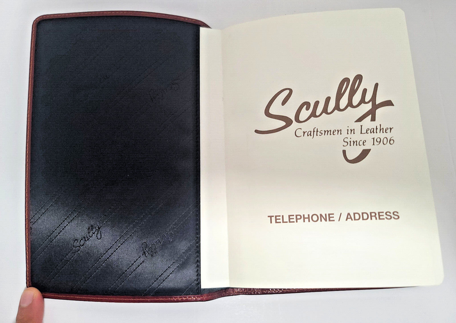 Scully Western Address Book Leather Personal 8 x 6 inches Maroon Red