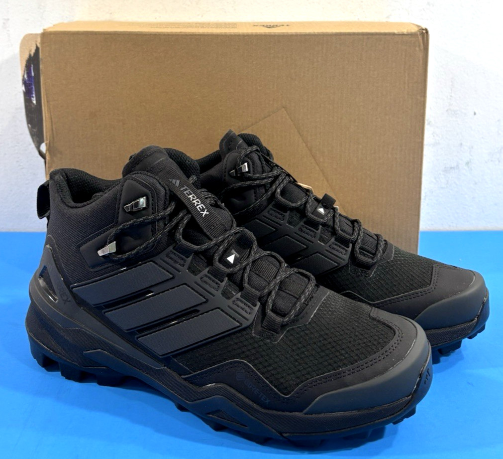 NIB 7 REG MENS ADIDAS TERREX SKYCHASER MID GTX GORE-TEX SHOES IH1091 BLACK