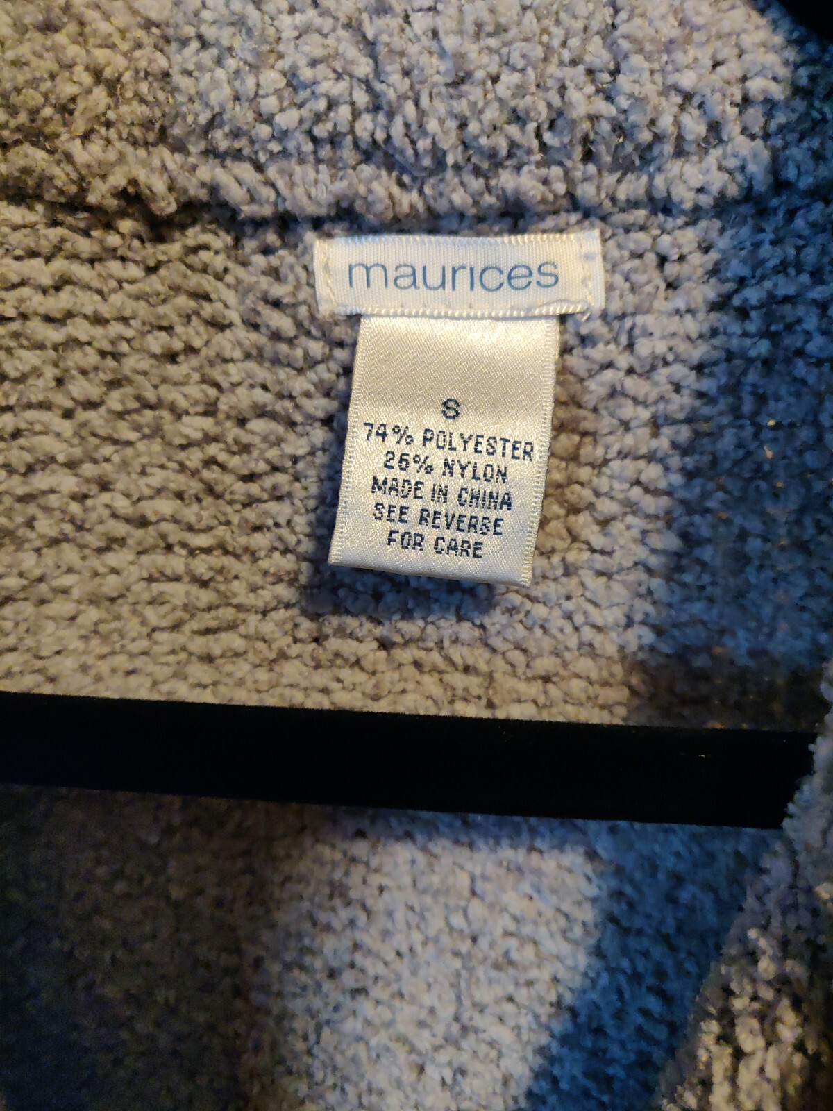 Maurices women’s size S sweater gray LS collared zip up 2 front pockets EUC
